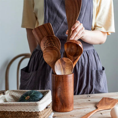 Wooden Utensil Holder